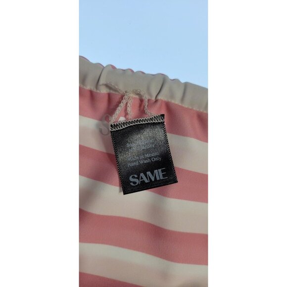 SAME LOS ANGELES 2 PC BIKINY WOMENS The Lady Bra And Rucched Bottom Stripped L - Picture 11 of 15